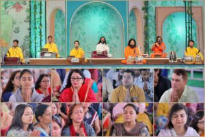 दिव्य धाम आश्रम में आयोजित मासिक आध्यात्मिक कार्यक्रम में ध्यान की महिमा को दर्शाया